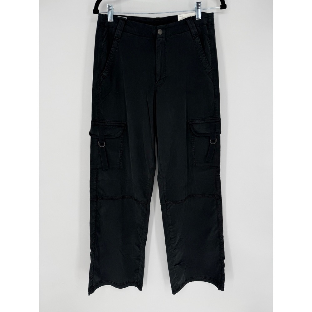 AMERICAN EAGLE BLACK DREAMY DRAPE SUPER HIGH-RISE BAGGY WIDE LEG PANTS NWT 4L